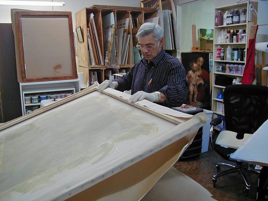 Restoration on painting