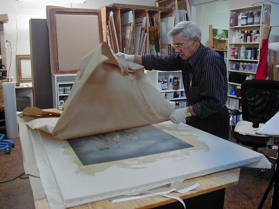 Restoration on painting