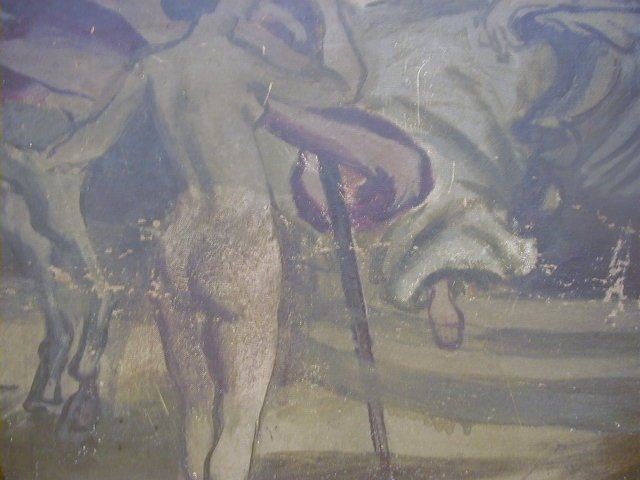 Before detail showing missing paint