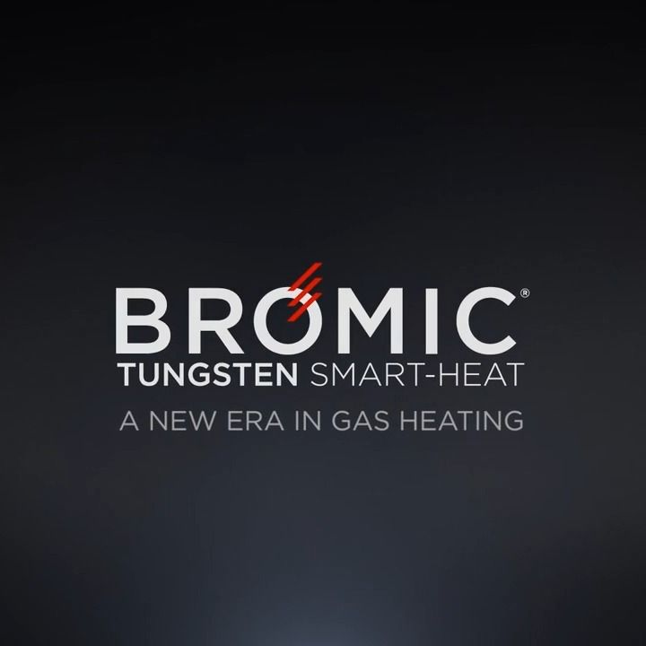 Bromic Tungsten Smart-Heat logo on a dark background with the tagline “A new era in gas heating”