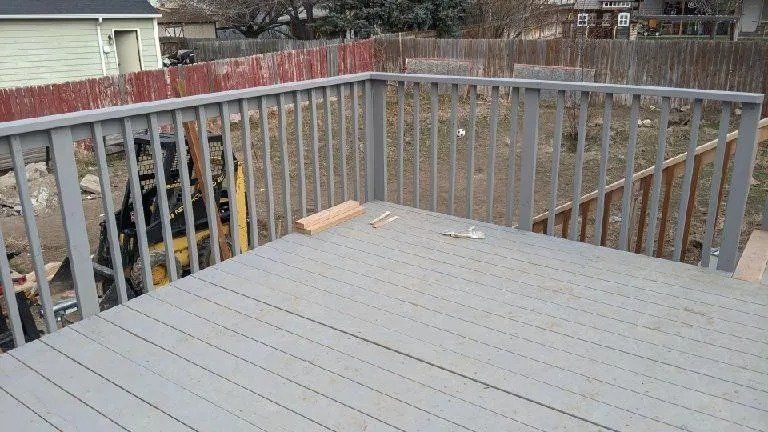 Gray wooden deck