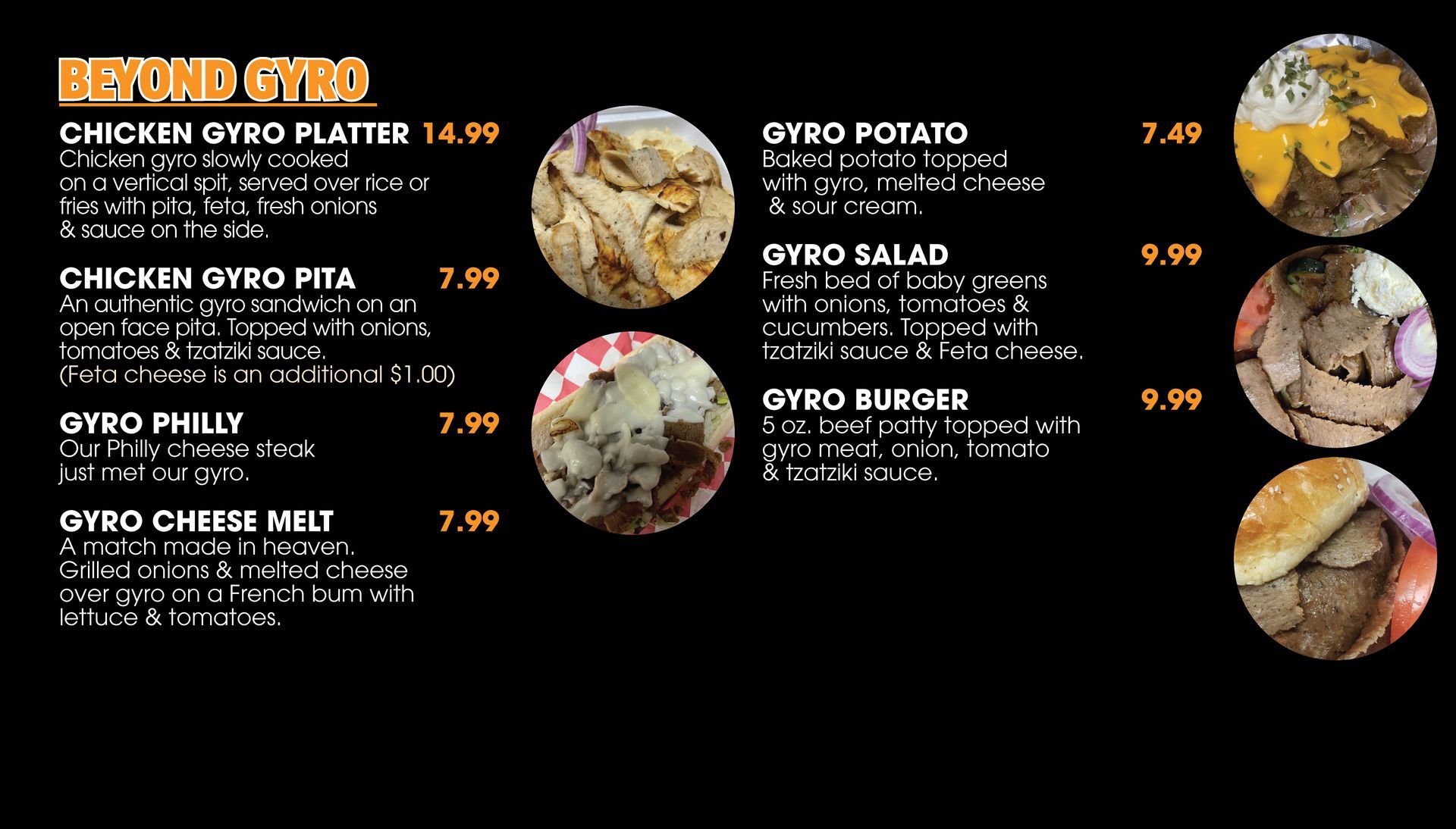 Gyro Grill Menu Kenosha, WI