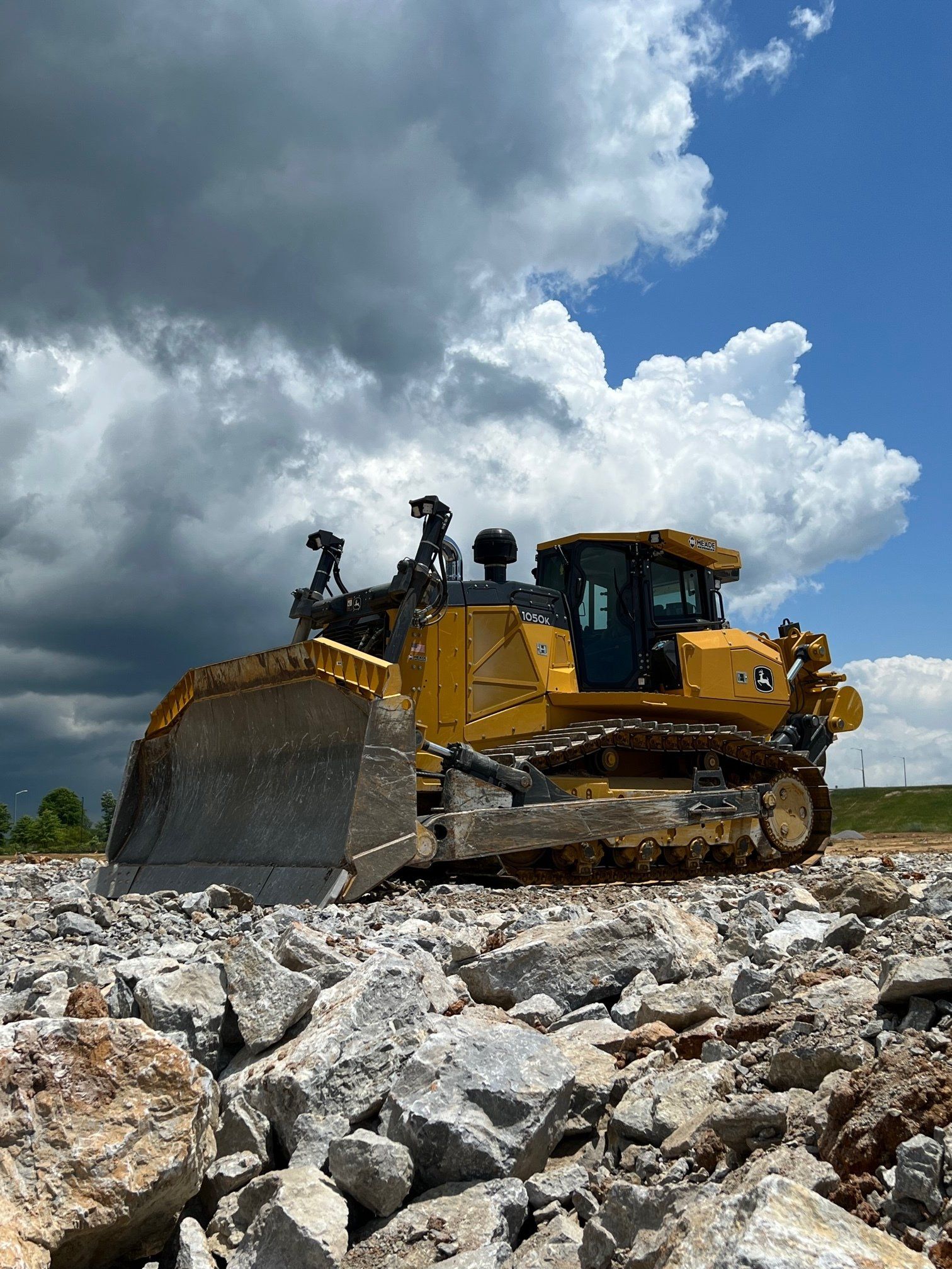 Bulldozer being use on the site