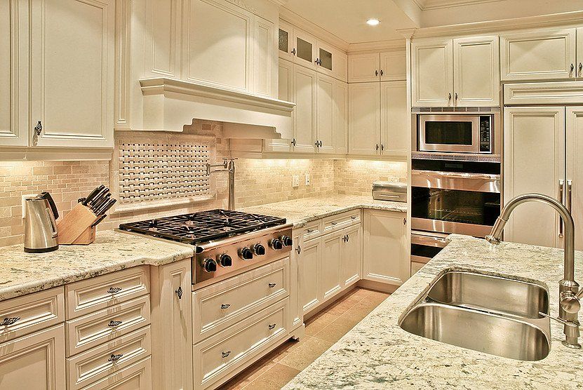 Cream countertops