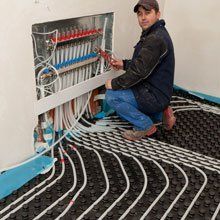 Radiant floor heating service