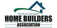 Ashboro/Randolph Home Builders Association logo with blue roof and black text