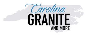 Carolina Granite and More logo in blue, gray, and black text