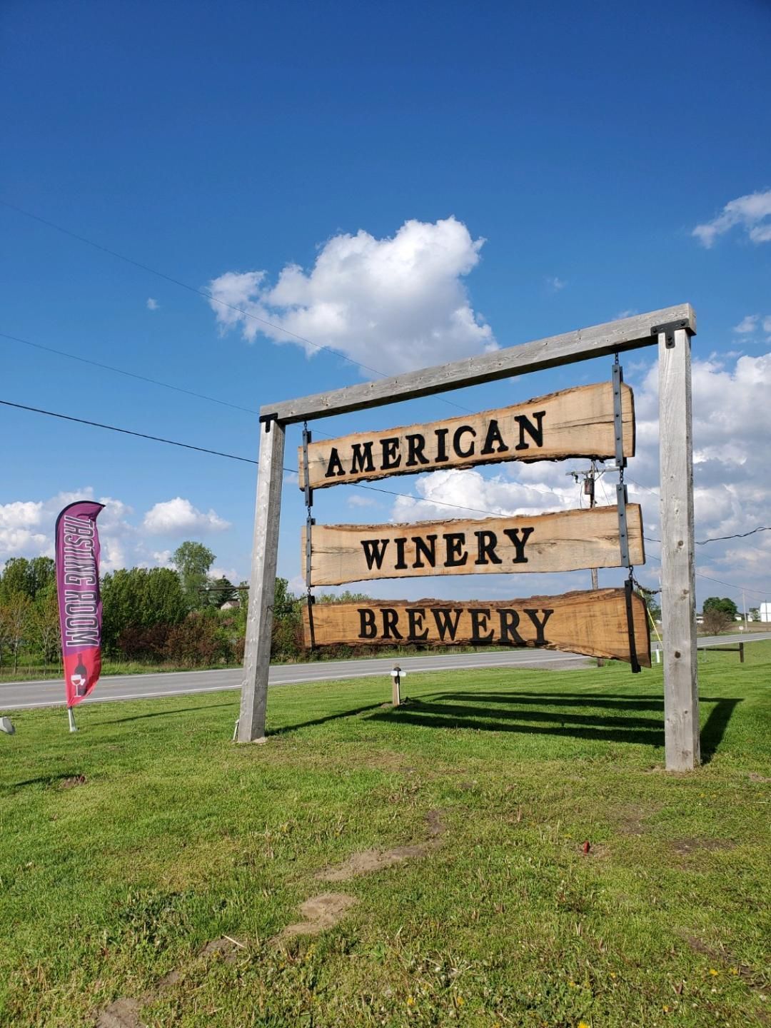 American winery brewery signage