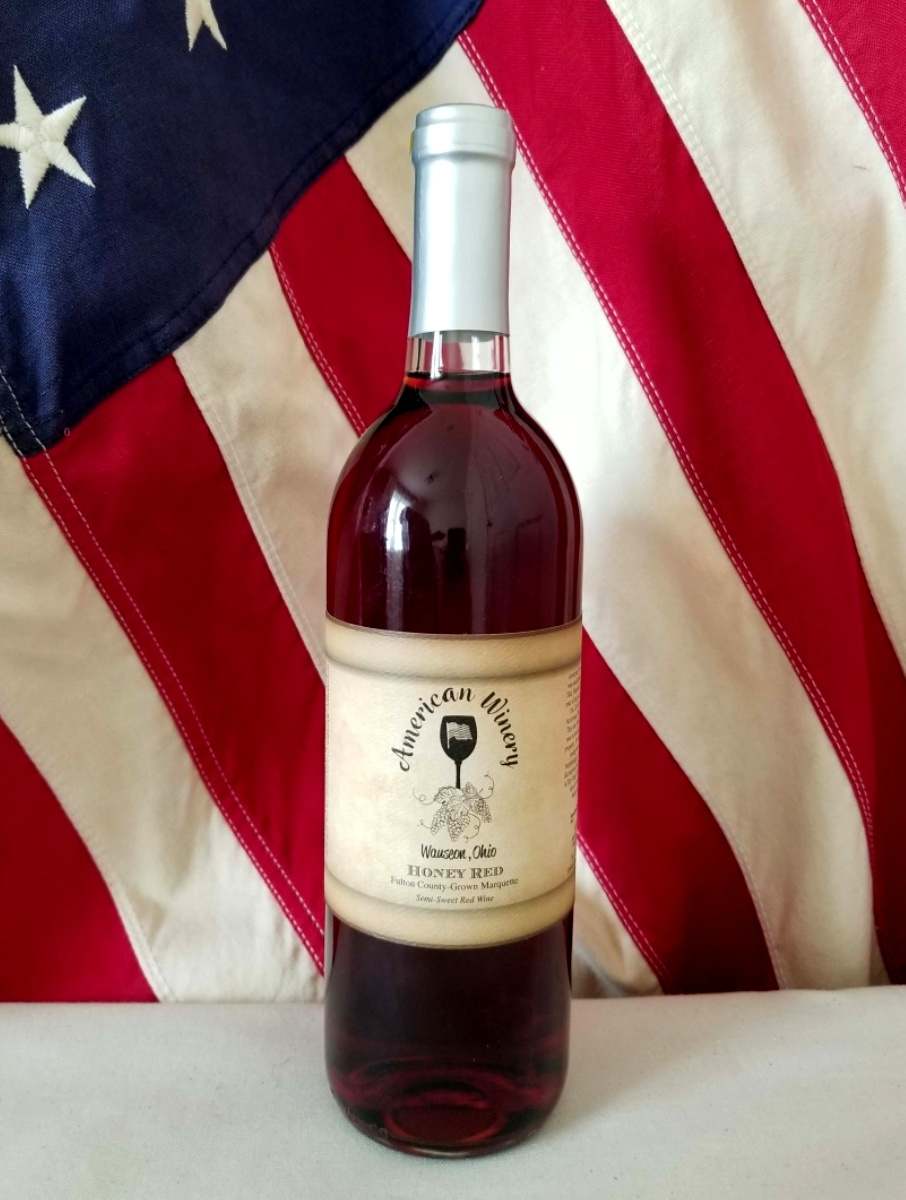 Honey Red bottle of wine