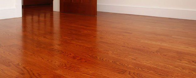 Stained wood flooring
