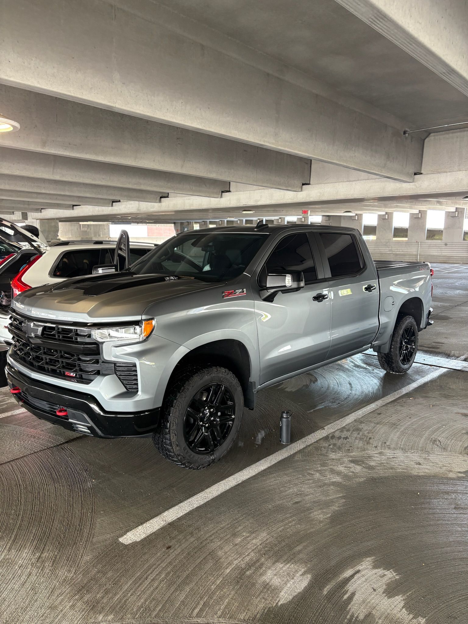 shiny truck, parking deck, silverado