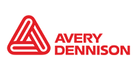 Avery Dennison red logo and wordmark on a white background