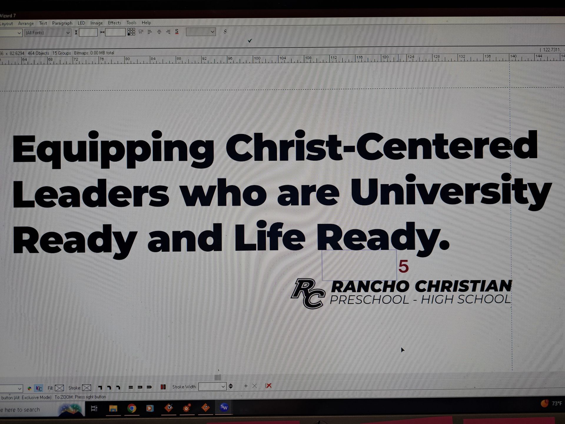 Ranch Christian School webpage banner: “Equipping Christ-Centered Leaders who are University Ready and Life Ready.”