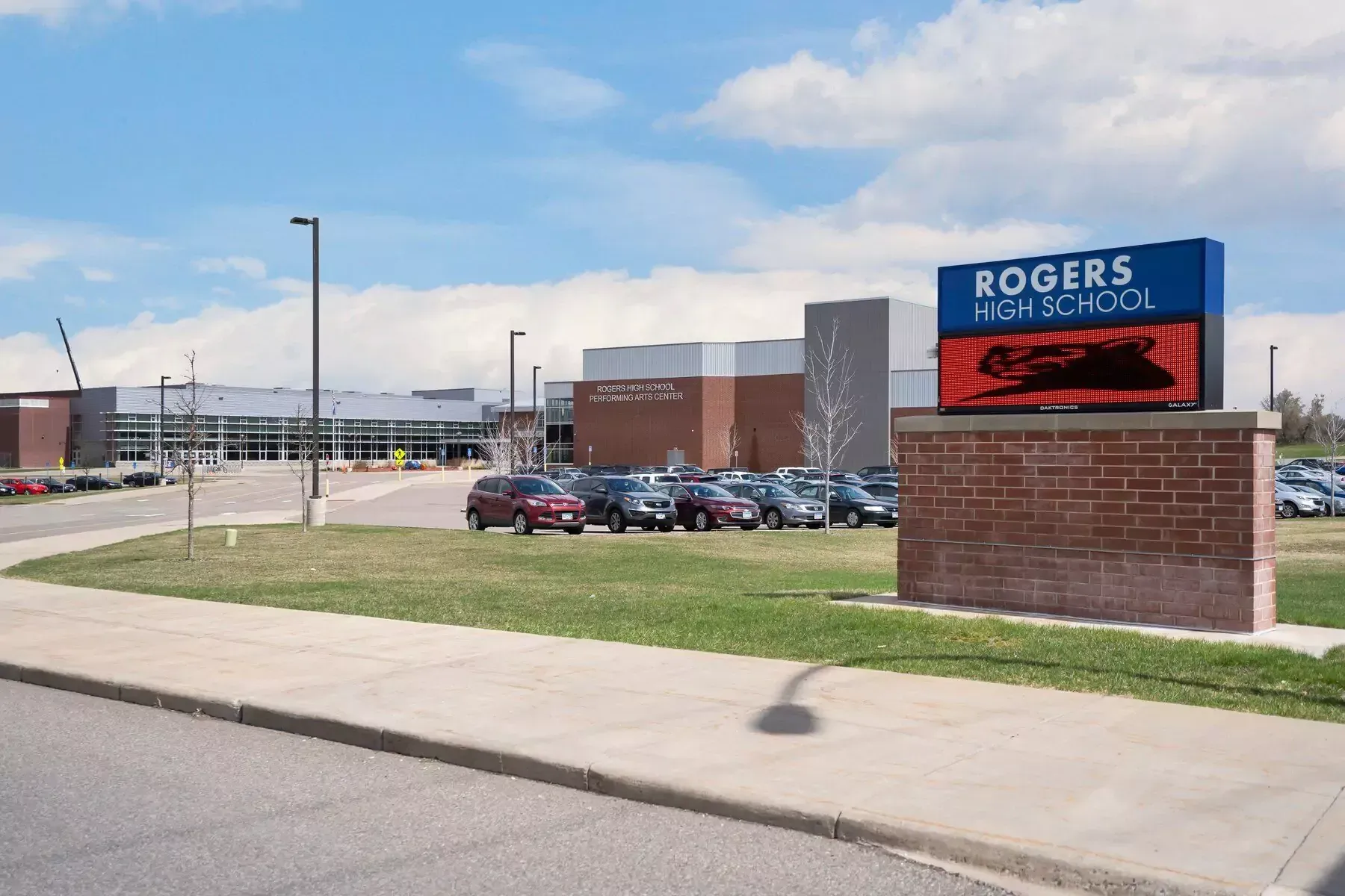 Rogers high school is located in a small town