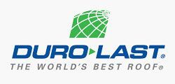 Duro-Last logo: Blue text with green globe graphic.