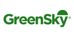 GreenSky logo in green text with a stylized partial-circle above the