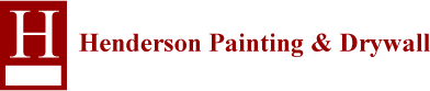 Henderson Painting & Drywall logo with a red “H” icon and red company name text on a white background