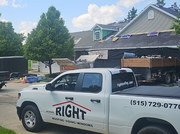 Re-roof of townhomes in Ankeny by top rated roofer since 1997.