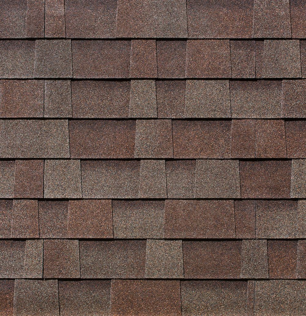 Asphalt shingle sample in the color of heather.