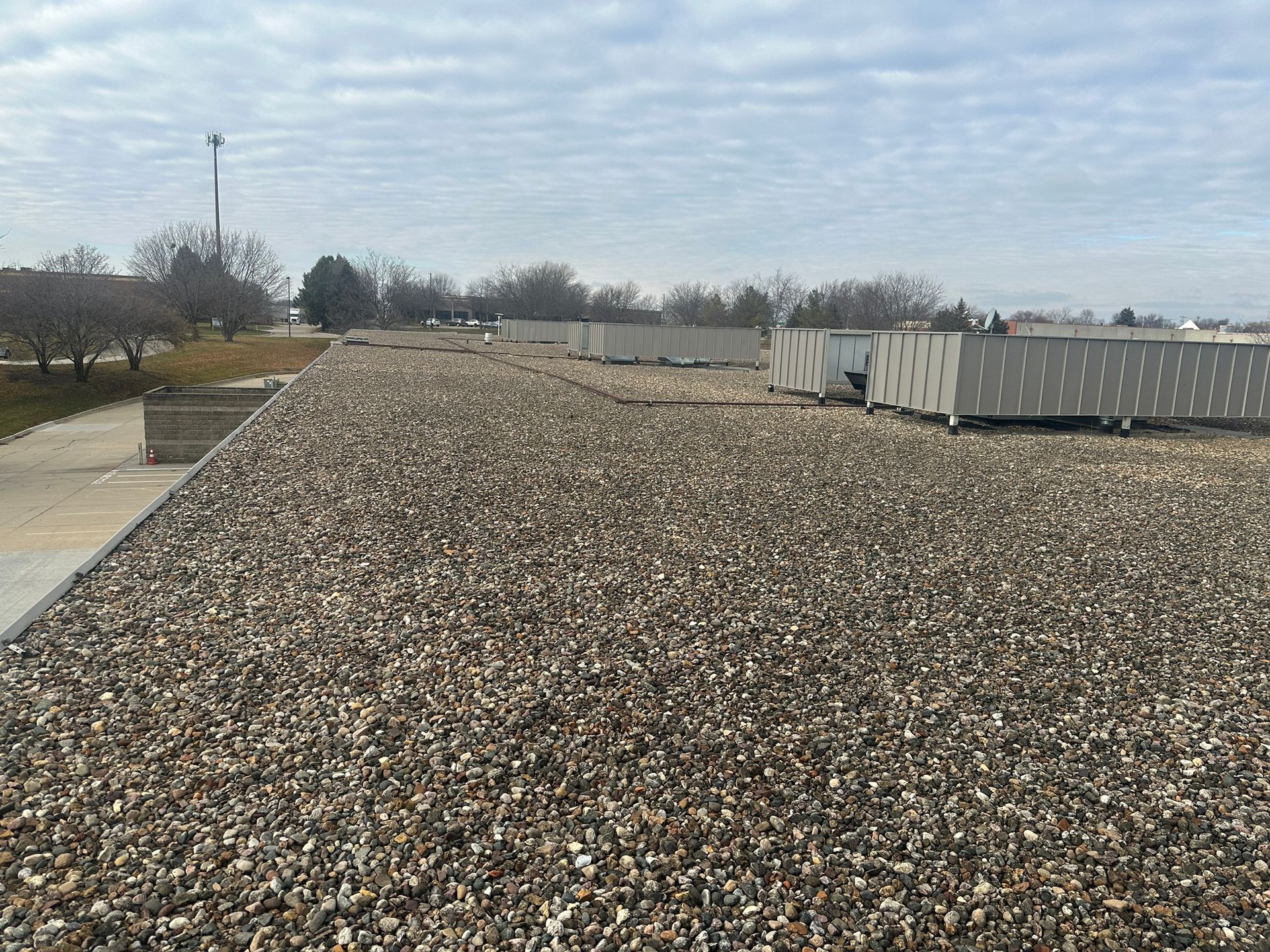 Before- Old EPDM Roof - Urbandale, IA