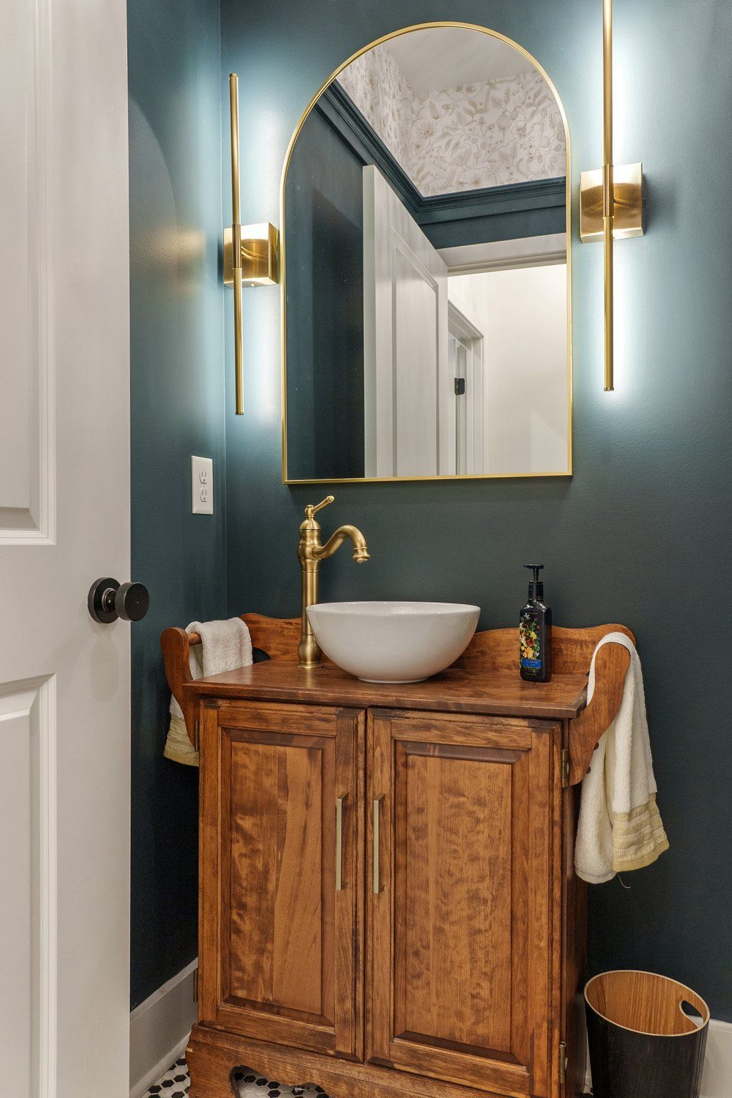 Bathroom sink and cabinet