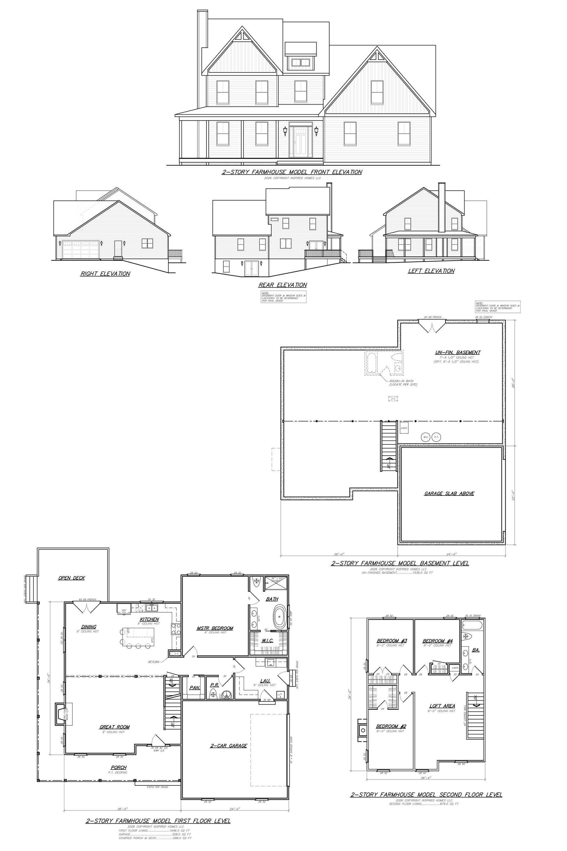 Two-Story Farmhouse Model
