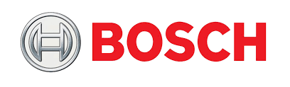 Bosch logo with red text and silver emblem on a white background