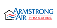 Armstrong Air Pro Series logo in blue, red, and black on a white background