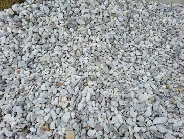 Pile of light gray gravel.