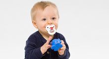 Toddler with a pacifier