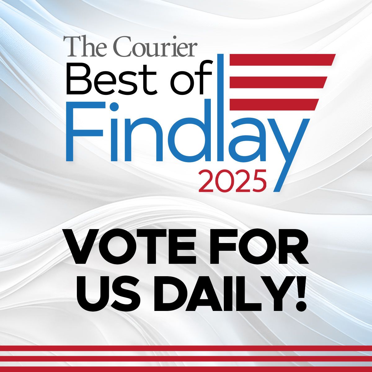 A poster for The Courier Best of Findlay 2025 - Vote for us daily!