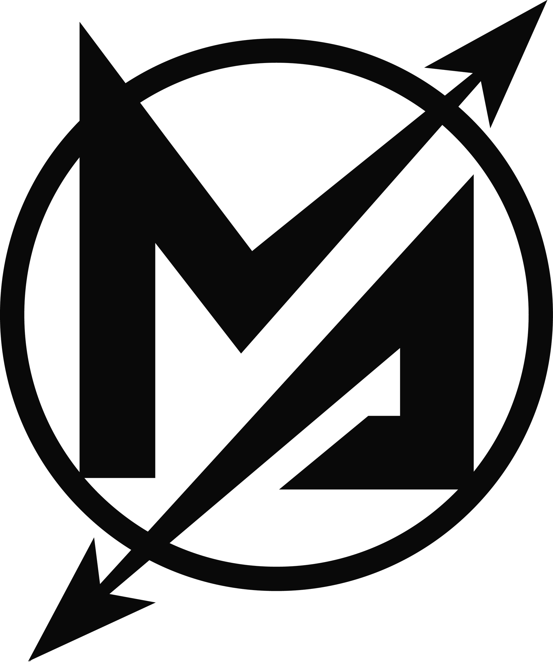 A black-and-white graphic logo featuring the letters 