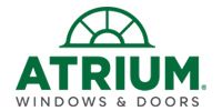 Atrium Windows & Doors logo with green arch and text on white background.