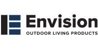 Envision Outdoor Living Products logo with navy blue icon and black text on white background.