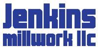 Jenkins Millwork LLC logo in blue text on a white background.