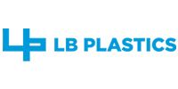 LB Plastics logo in blue with a stylized pipe icon on a white background.