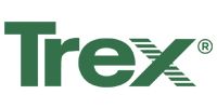 Trex logo in green with stylized leaf on a white background.