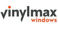 Vinylmax windows logo in gray and orange on a white background.
