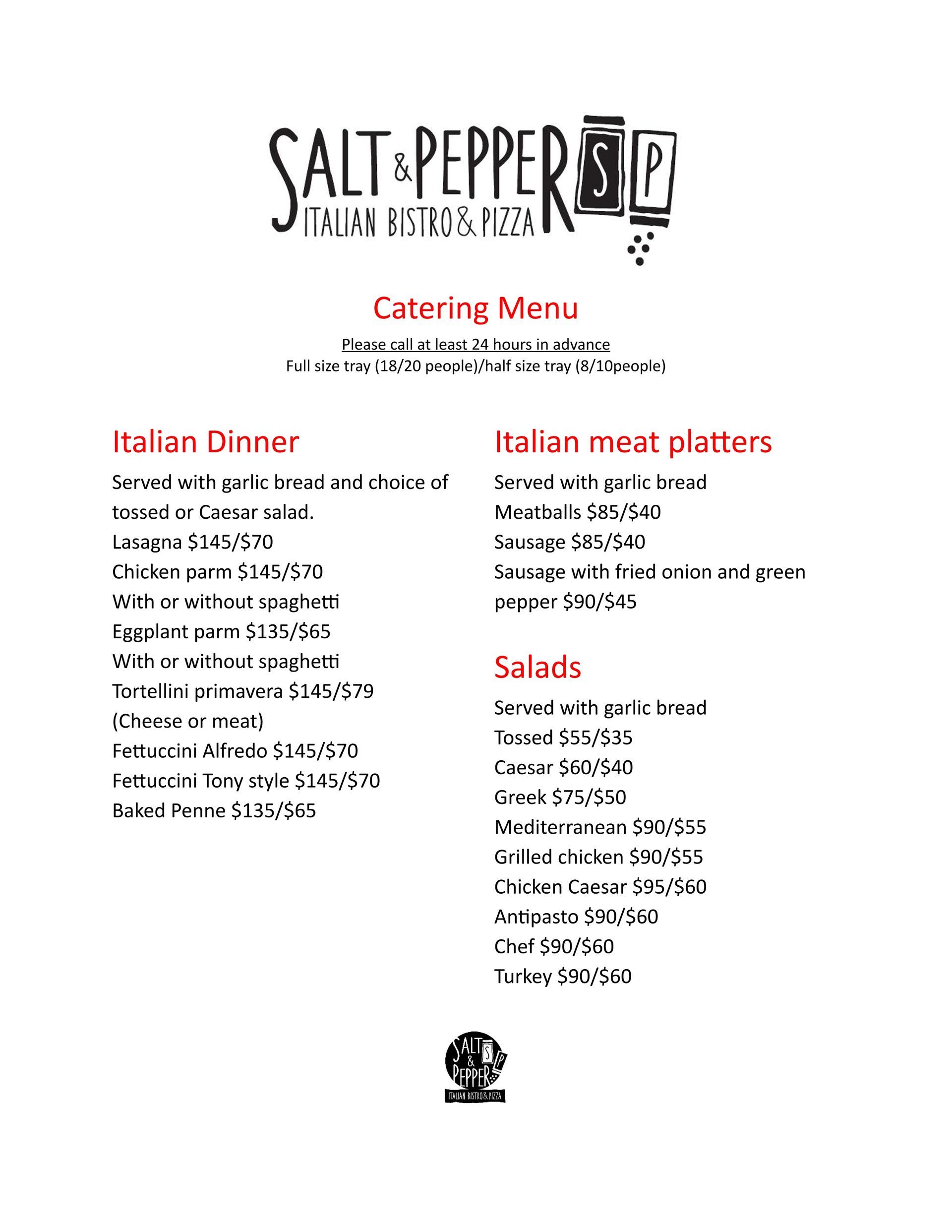 CATERING MENU