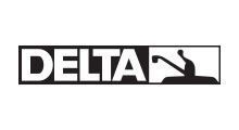 A black and white logo for delta airlines.