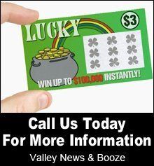 Lottery Tickets - Spring Valley, IL - Valley News & Booze - Lottery