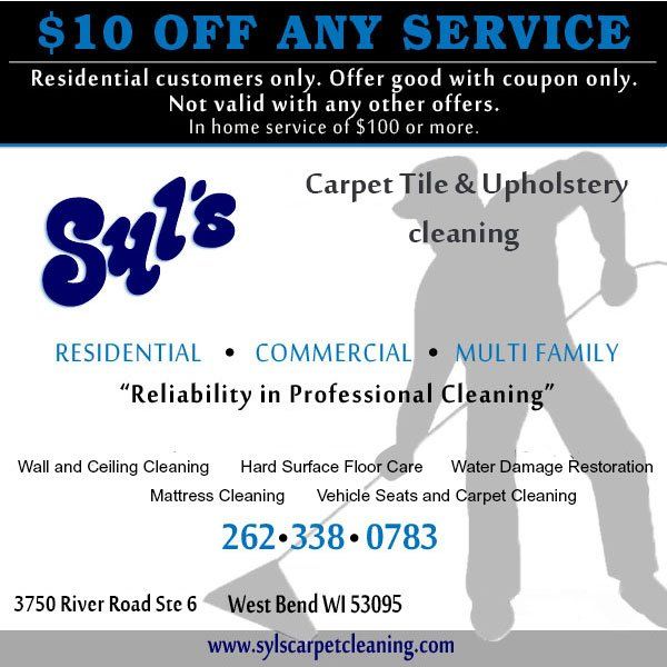 Coupon Carpet Cleaning Upholstery West Bend, WI