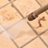 Clean tile and grout over the winter