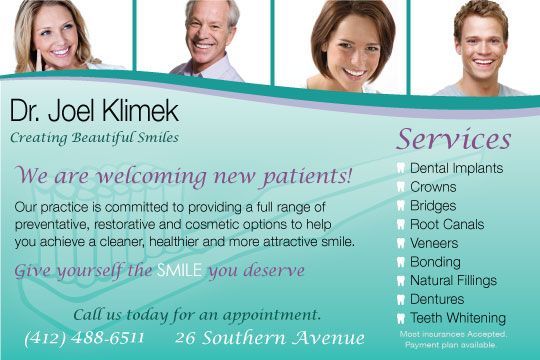 Dr. Joel Klimek D.M.D, services
