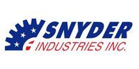 Snyder Industries Inc. logo in blue and red with stylized star and swoosh design