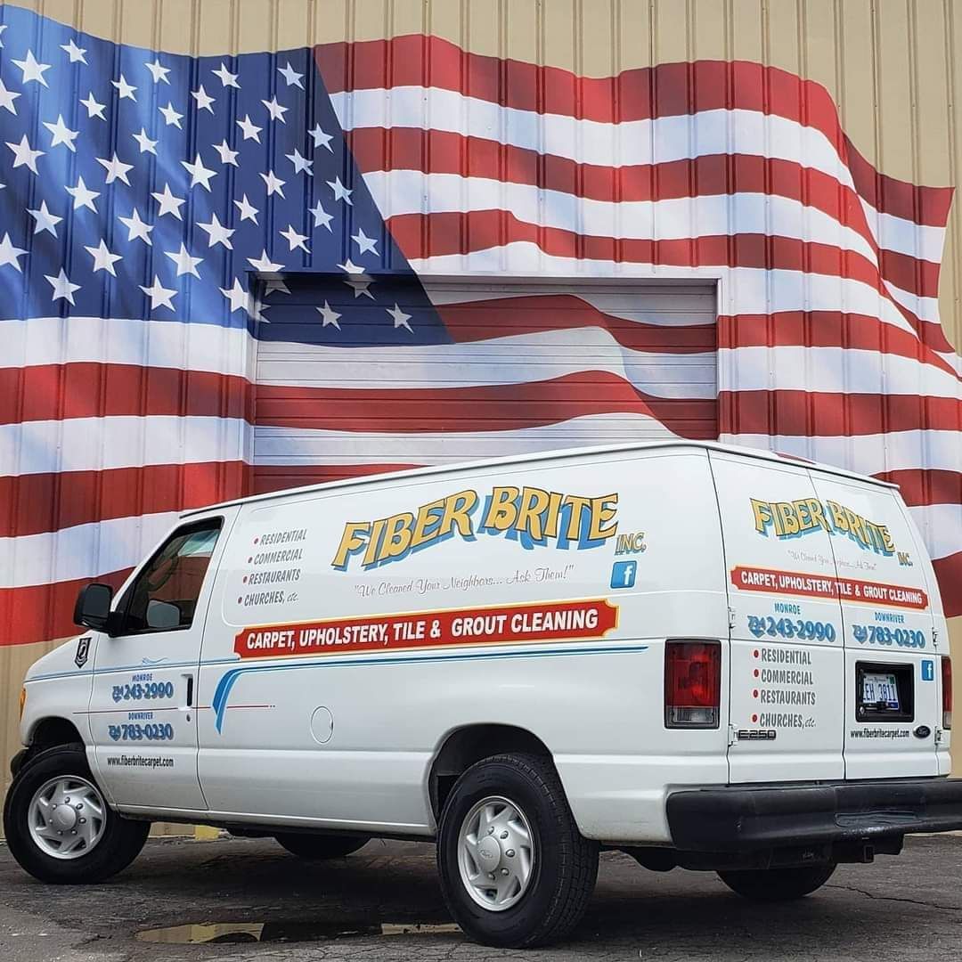 Fiber Brite Service Vehicle with USA Flag