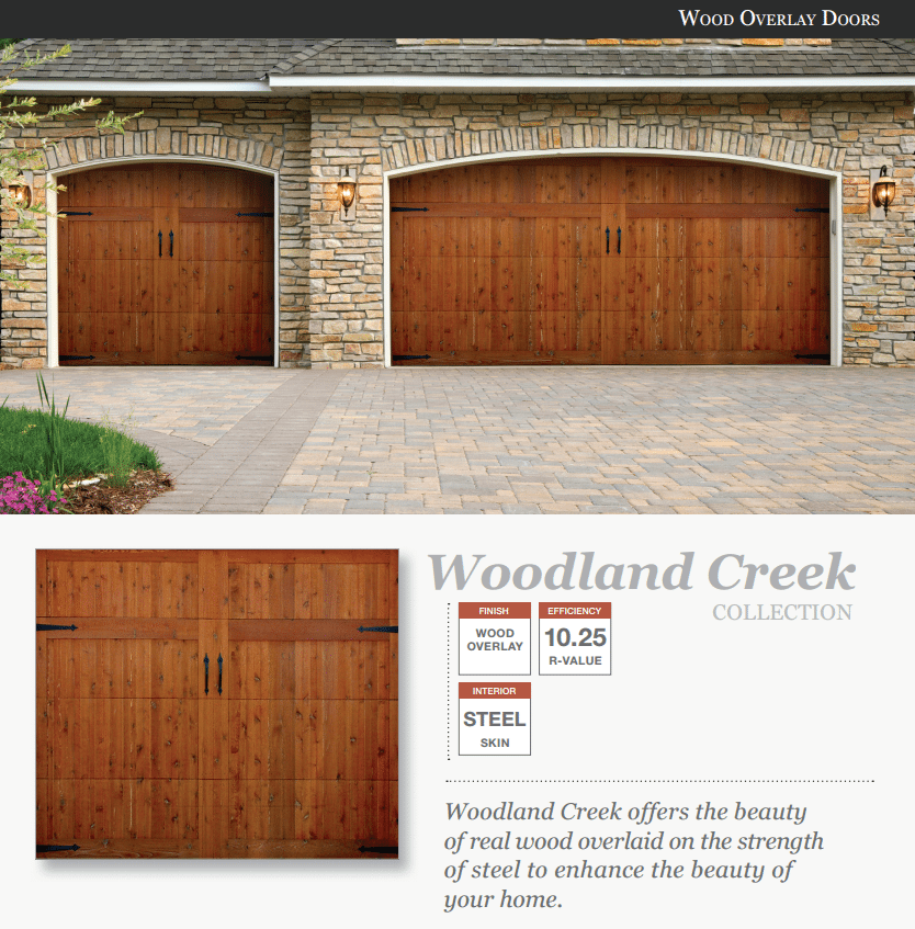 A picture of a woodland creek collection garage door