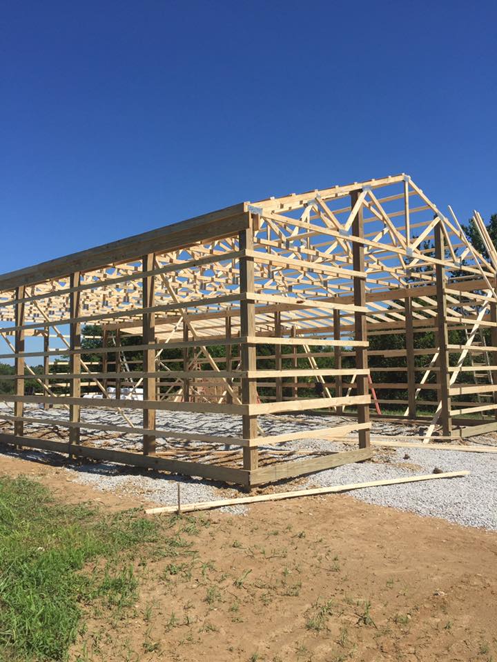 Post frame construction