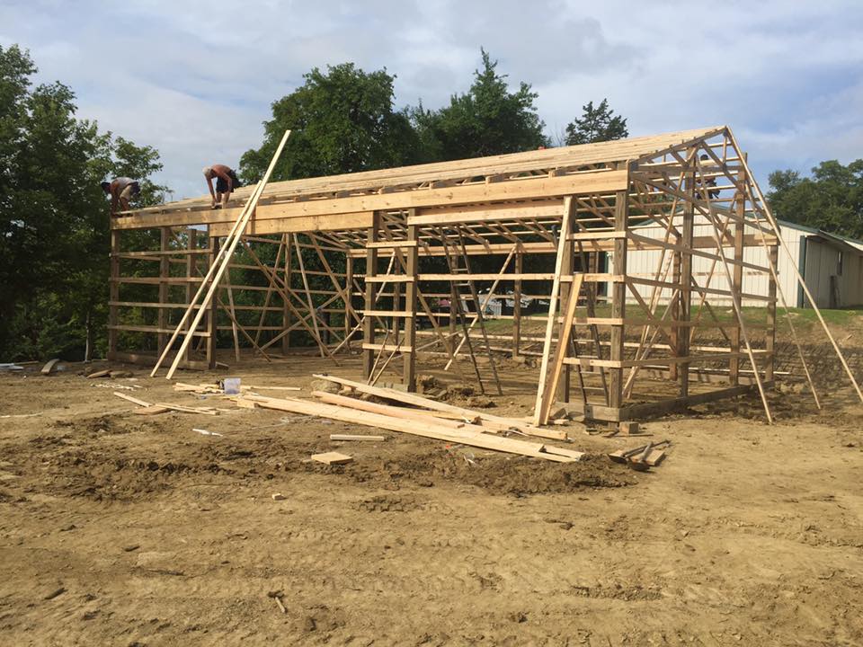 Post frame construction