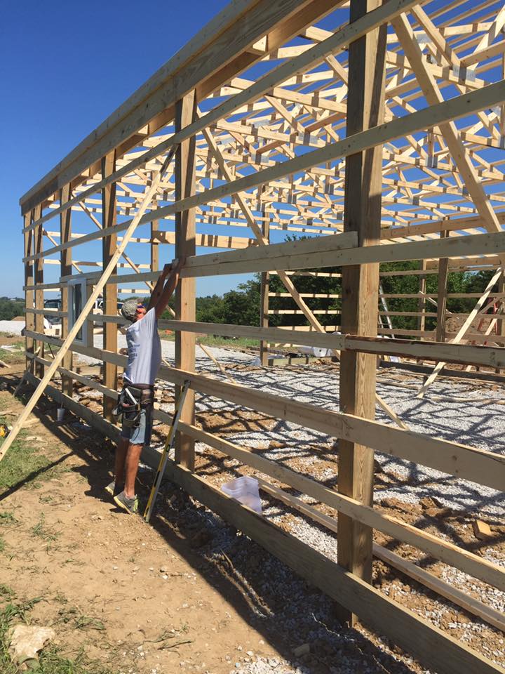 Post frame construction